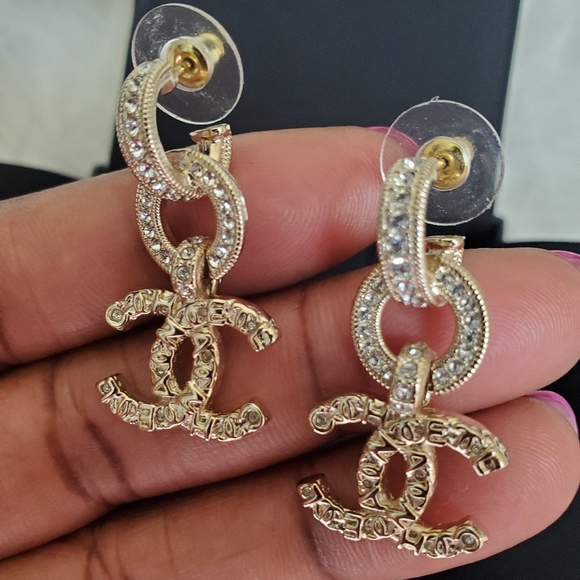 Chanel  golden/crystal 2021 costume earrings - Picture 8 of 15